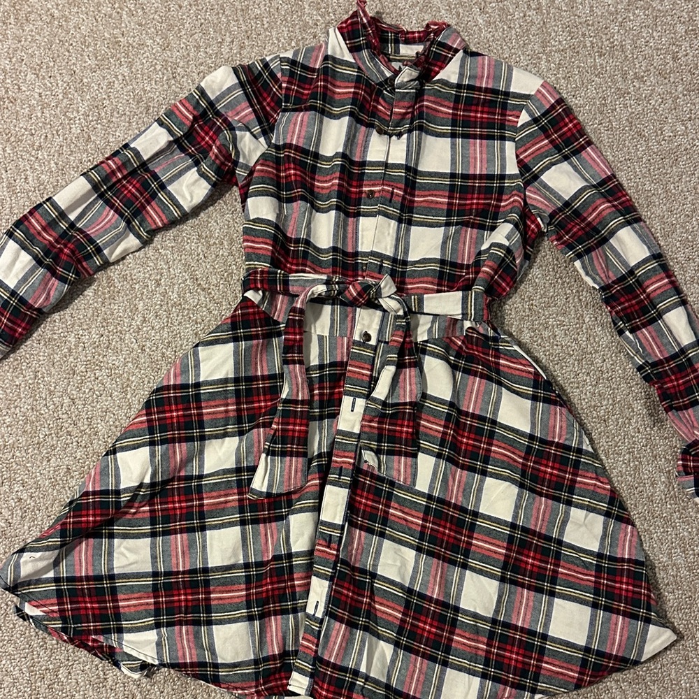 Kiel James Patrick Red and Blue Plaid Dress
